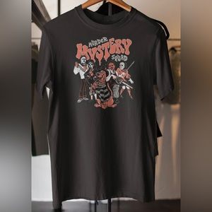 Scooby Doo Murder Mystery Squad in Costume | Halloween Men’s Black Tee NWT
